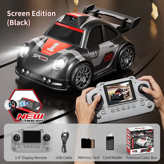 2.4GHz 4WD Remote Control Drift Car for Kids with HD Camera, LED Lights, and Smart Features - Ideal Indoor Racing Toy with Follow, Escape, and Demo Modes, Perfect Holiday Gift for Children